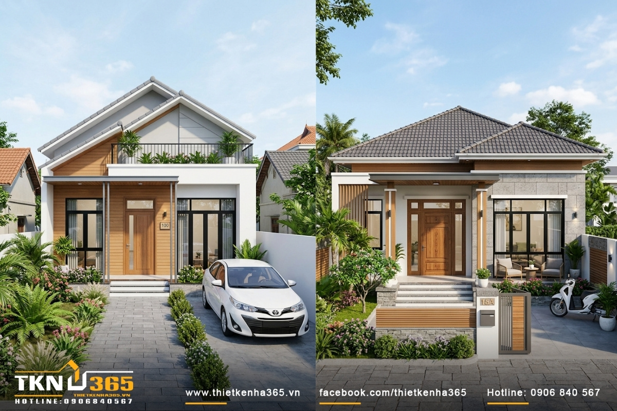 Mẫu nhà cấp 4 100m2
