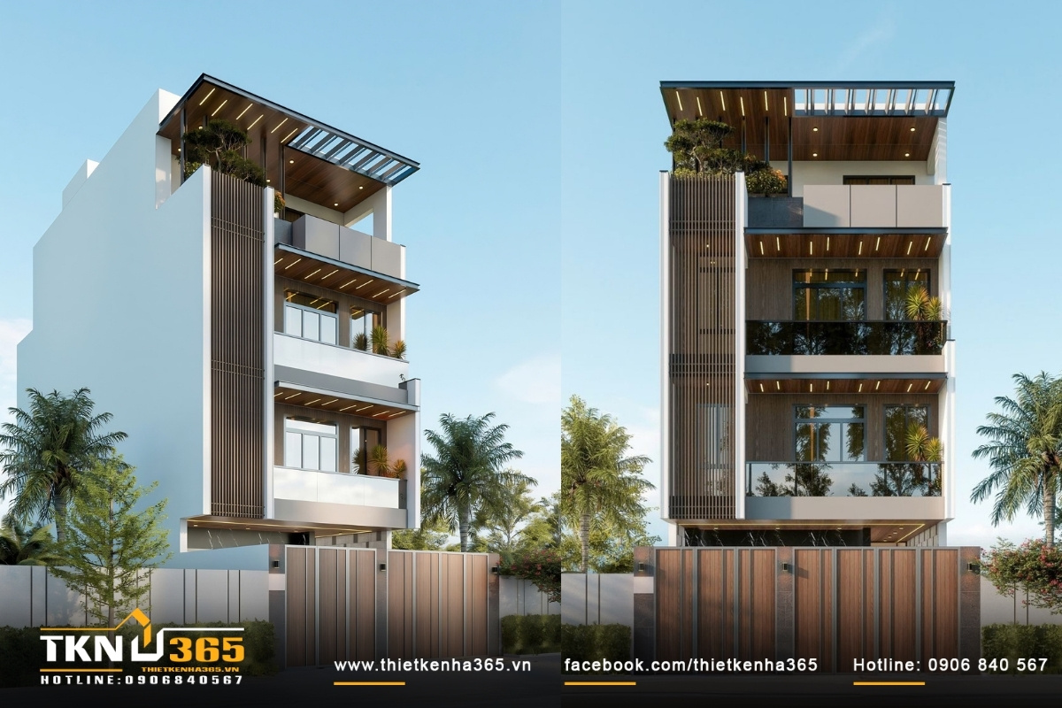 nhà phố 4 tầng 7x13m của anh Khang
