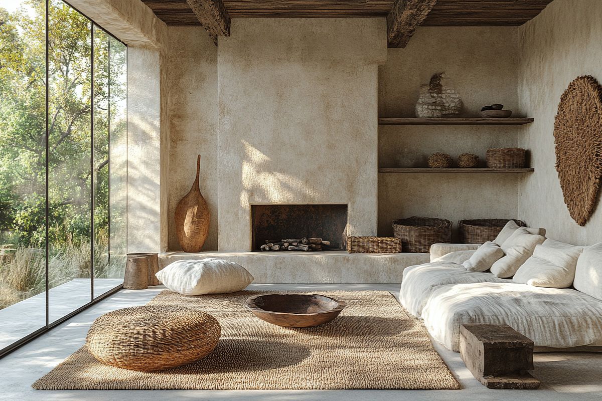 Phong cách wabi sabi tiết chế đồ đạc nhưng không gian sống không hề đơn điệu, lạnh lẽo (Ảnh: Sưu tầm)