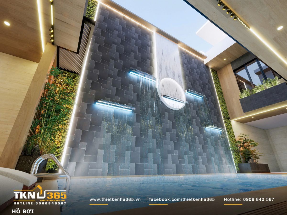 Thiết kế nội thất biệt thự phố 2 tầng H’S House : Không gian sống cân bằng giữa tiện nghi và vi khí hậu 7 Sự cân bằng giữa vật liệu cứng và mảng xanh giúp tổng thể thiết kế nội thất biệt thự phố 2 tầng luôn giữ được nhịp thở ổn định
