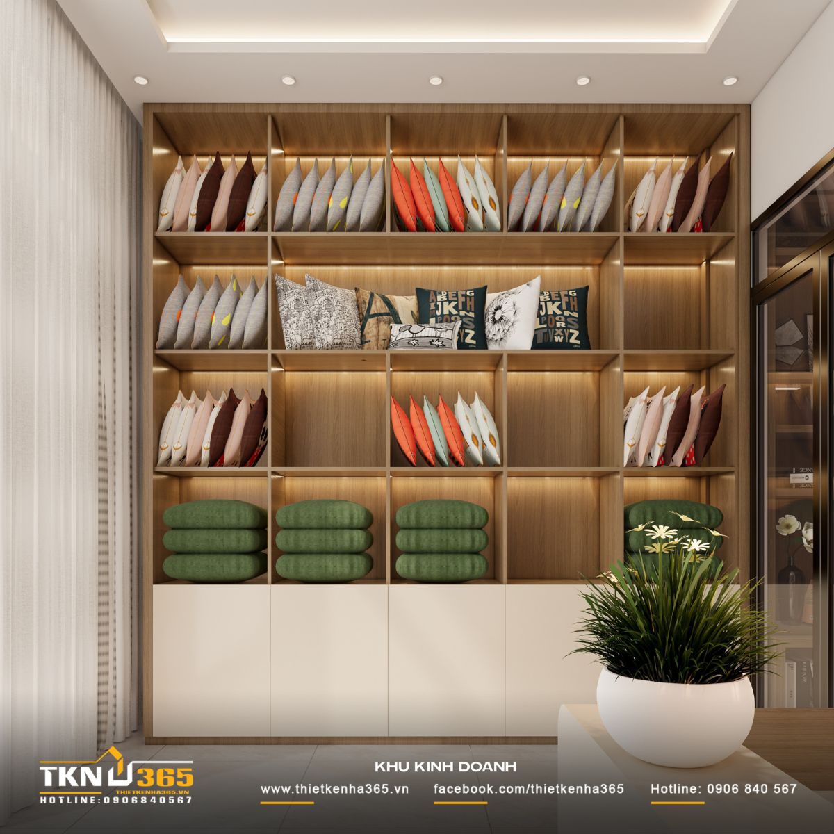 Thiết kế nội thất nhà phố 1 trệt 1 lầu L’S House tổ chức khoa học với khu vực kinh doanh bố trí phía trước