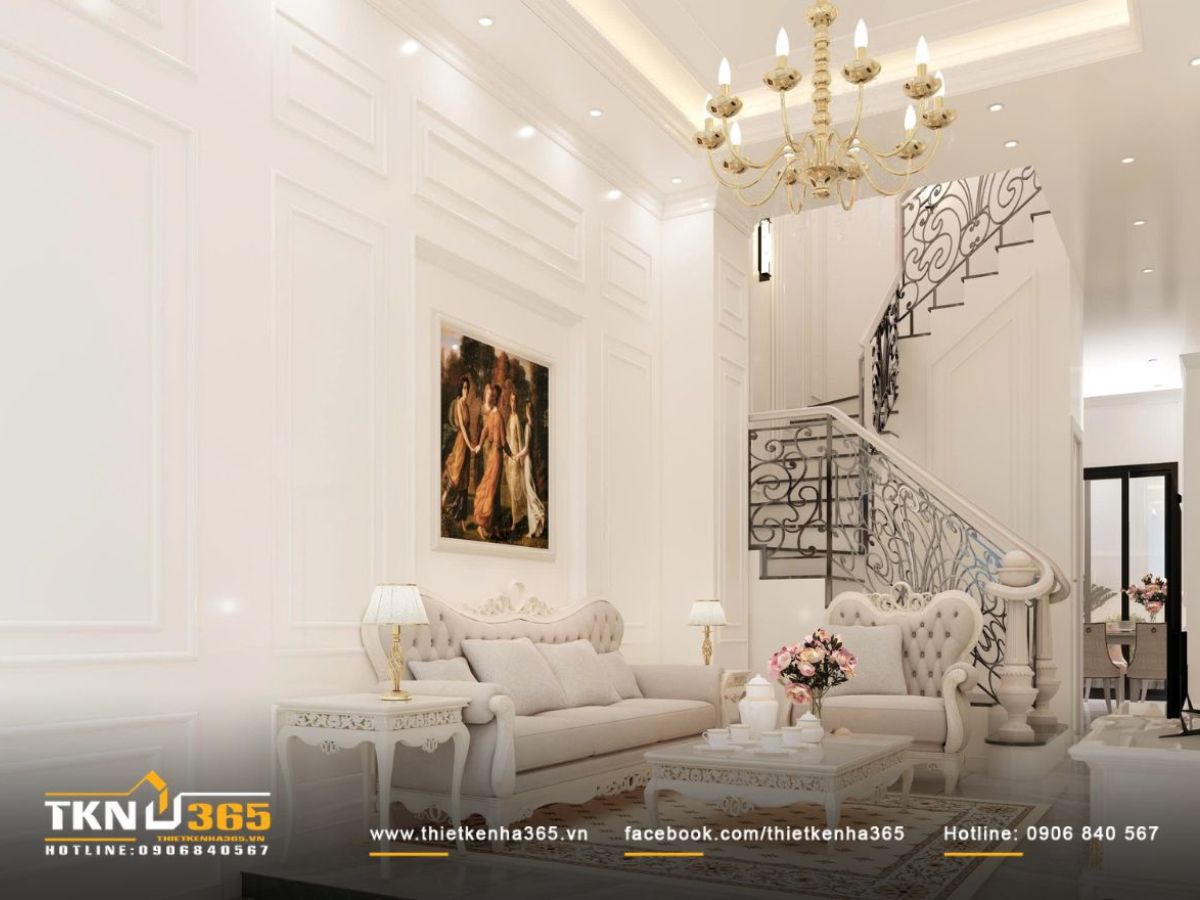 Cầu Thang Giữa Nhà Có Tốt Không? Phong Thủy, Thiết Kế & Cách Bố Trí Hợp Lý 12 Cầu thang lệch tâm đảm bảo khả năng kết nối giữa các tầng, phù hợp với nhà phố mặt tiền 4 - 6m