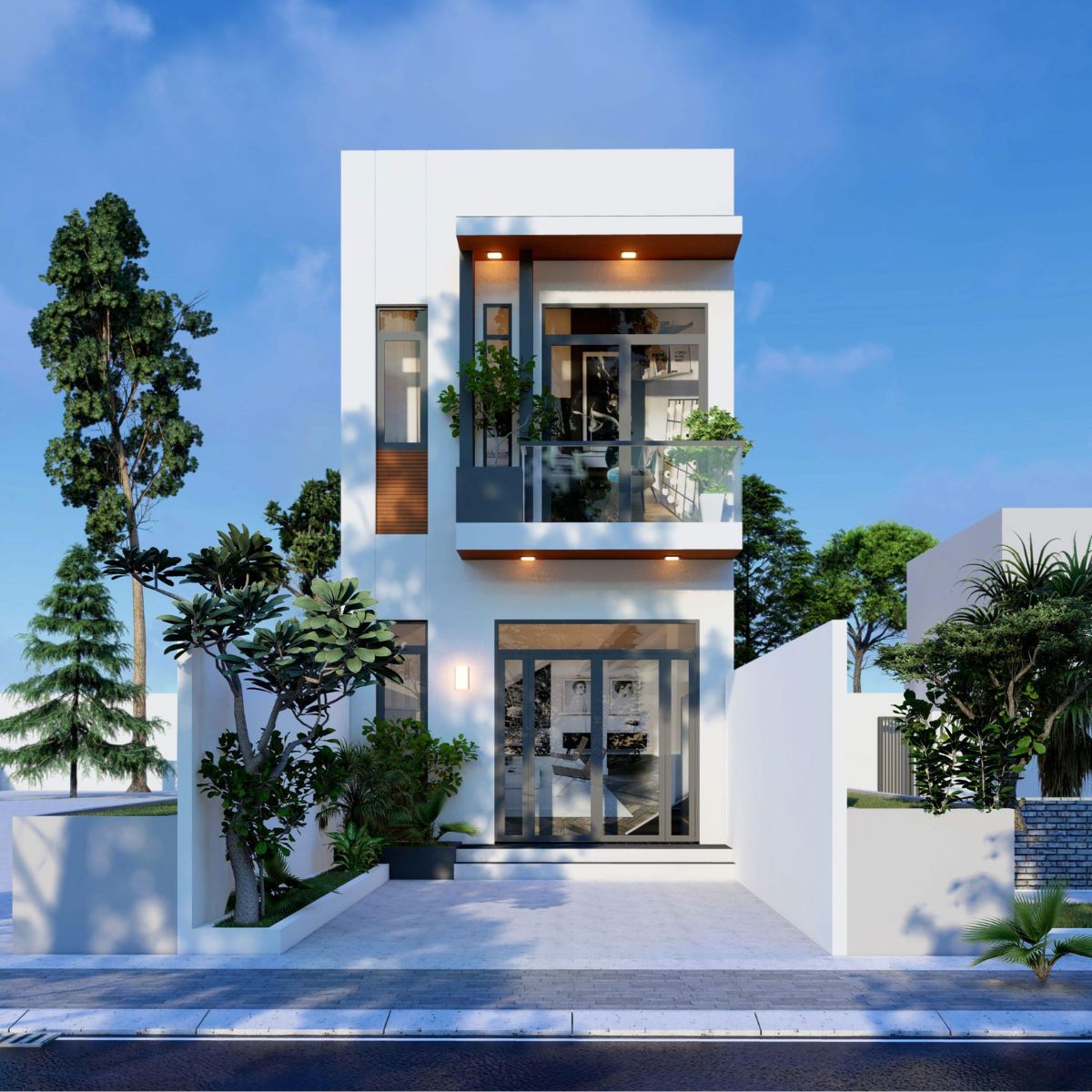 Nhà hướng Tây sử dụng nhiều cửa kính dễ khiến nhà bị nóng (Ảnh: Sưu tầm)
