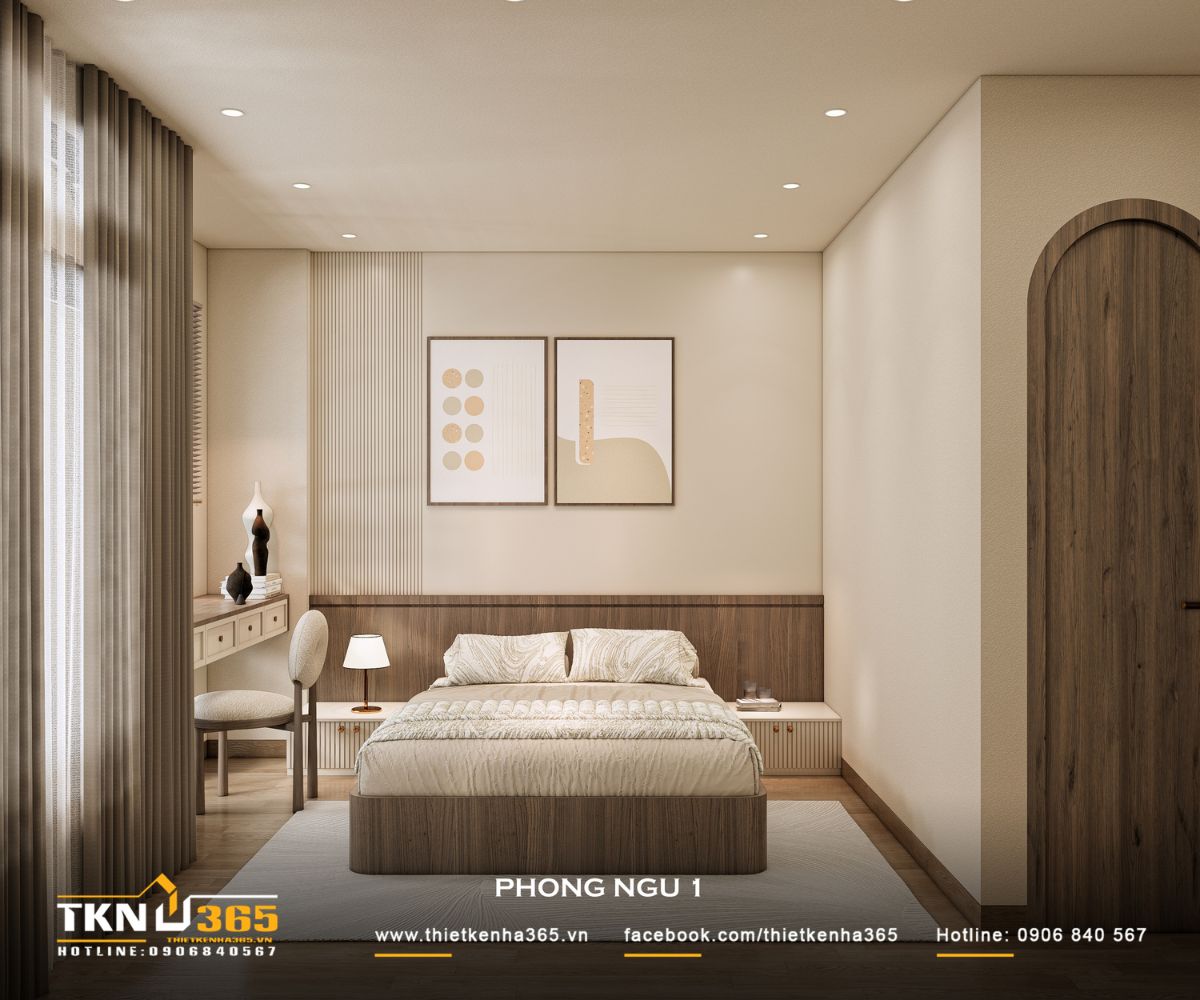 Nhà 1 trệt 1 lửng 2 lầu 1 sân thượng nên ưu tiên chất lượng không gian thay vì tăng số lượng phòng ngủ