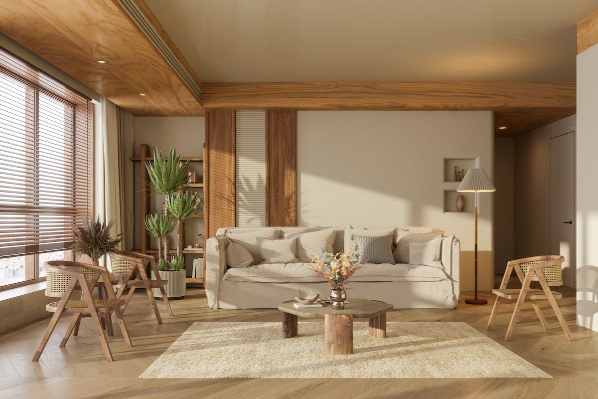 Phong cách Japandi và Nhật Bản điển hình như Wabi sabi đều hướng đến không gian sống tối giản, nhẹ nhàng và ưu tiên cảm giác thư giãn (Ảnh: Sưu tầm)