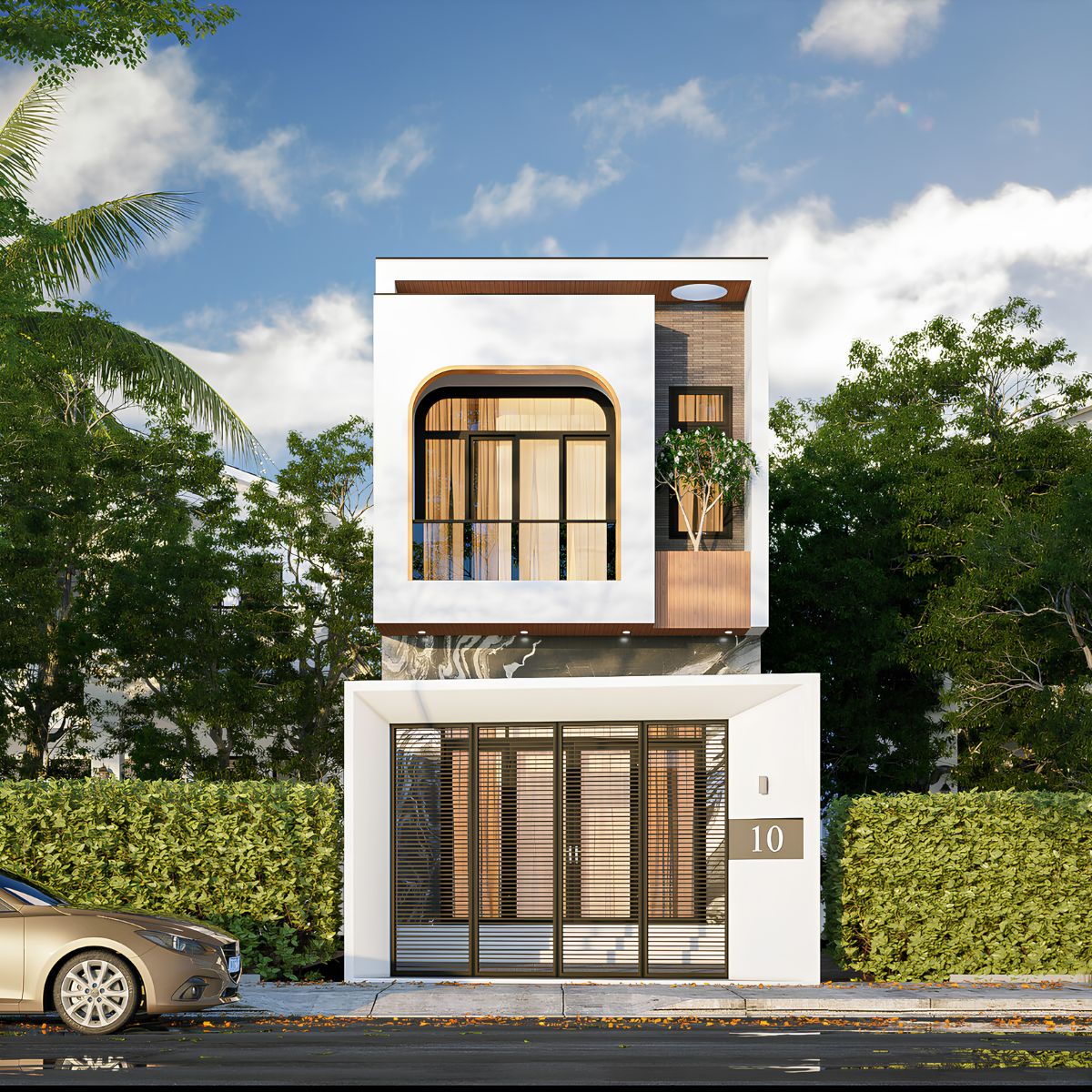 Mẫu nhà 1 trệt 1 lửng 1 lầu 4x16 có tổng diện tích xây dựng khoảng 220m2 (Ảnh: Sưu tầm)