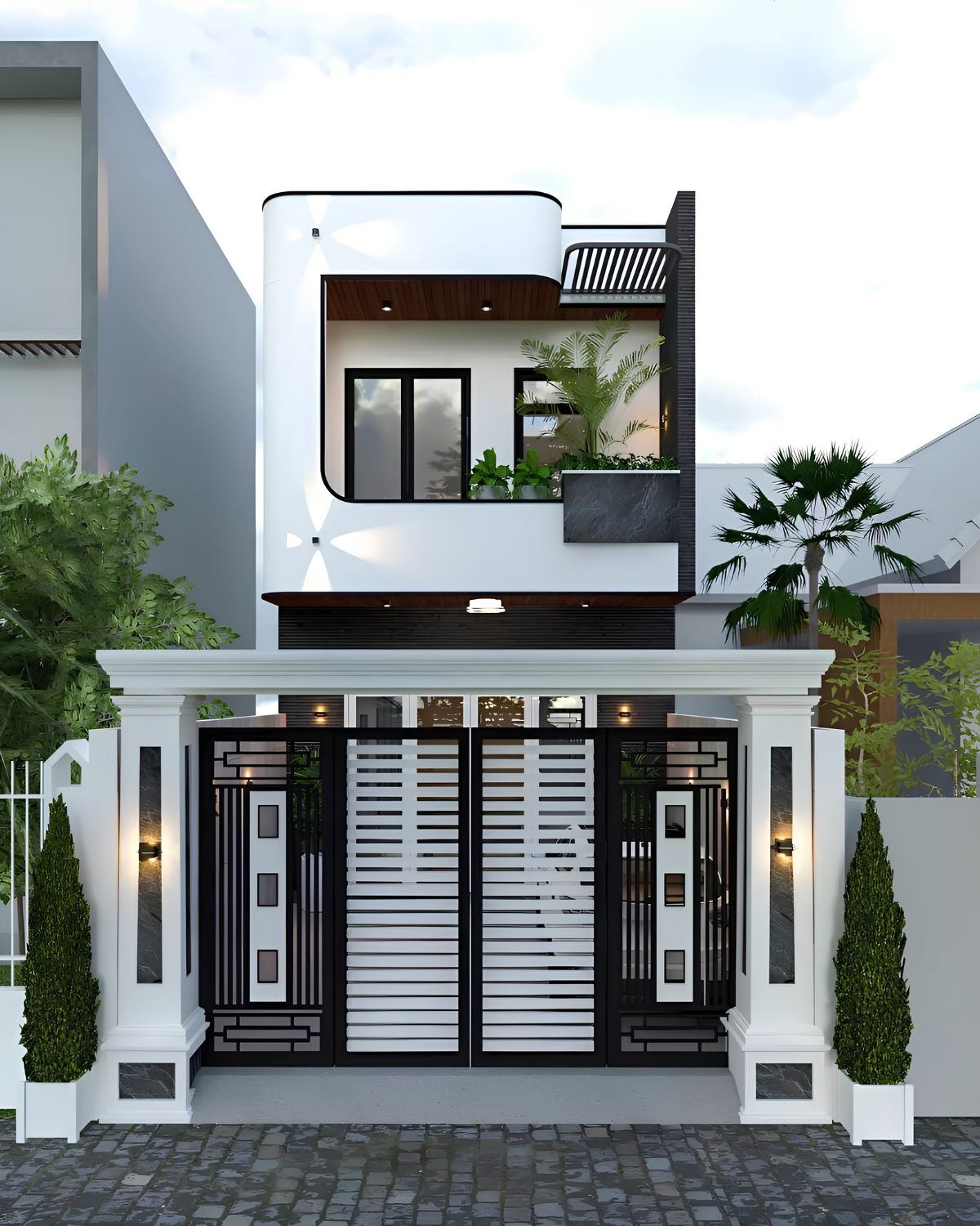 Mẫu nhà 1 trệt 1 lửng 1 lầu 4x16 thiết kế lệch tầng, tăng tính kết nối giữa các thành viên trong gia đình (Ảnh: Sưu tầm)