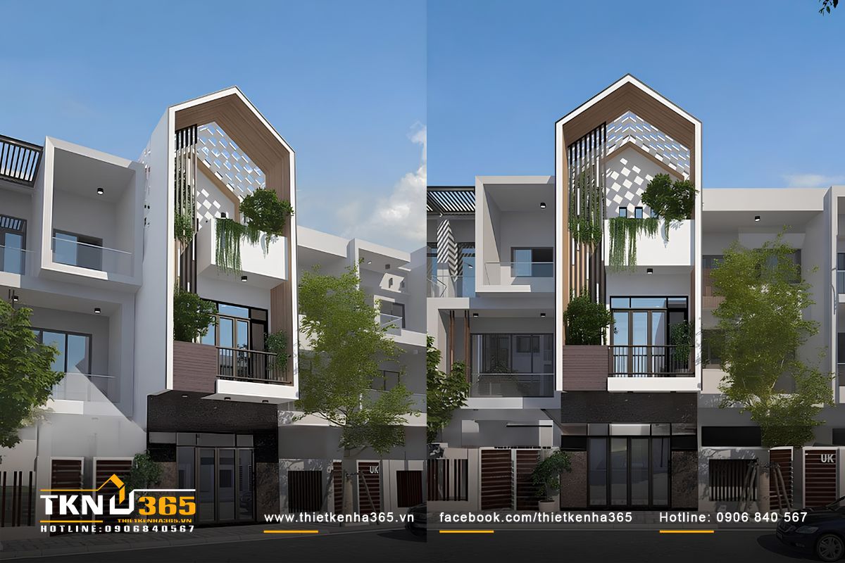 Mẫu nhà 1 trệt 2 lầu 3x12m với 3 phòng ngủ, phù hợp với gia đình nhiều thế hệ