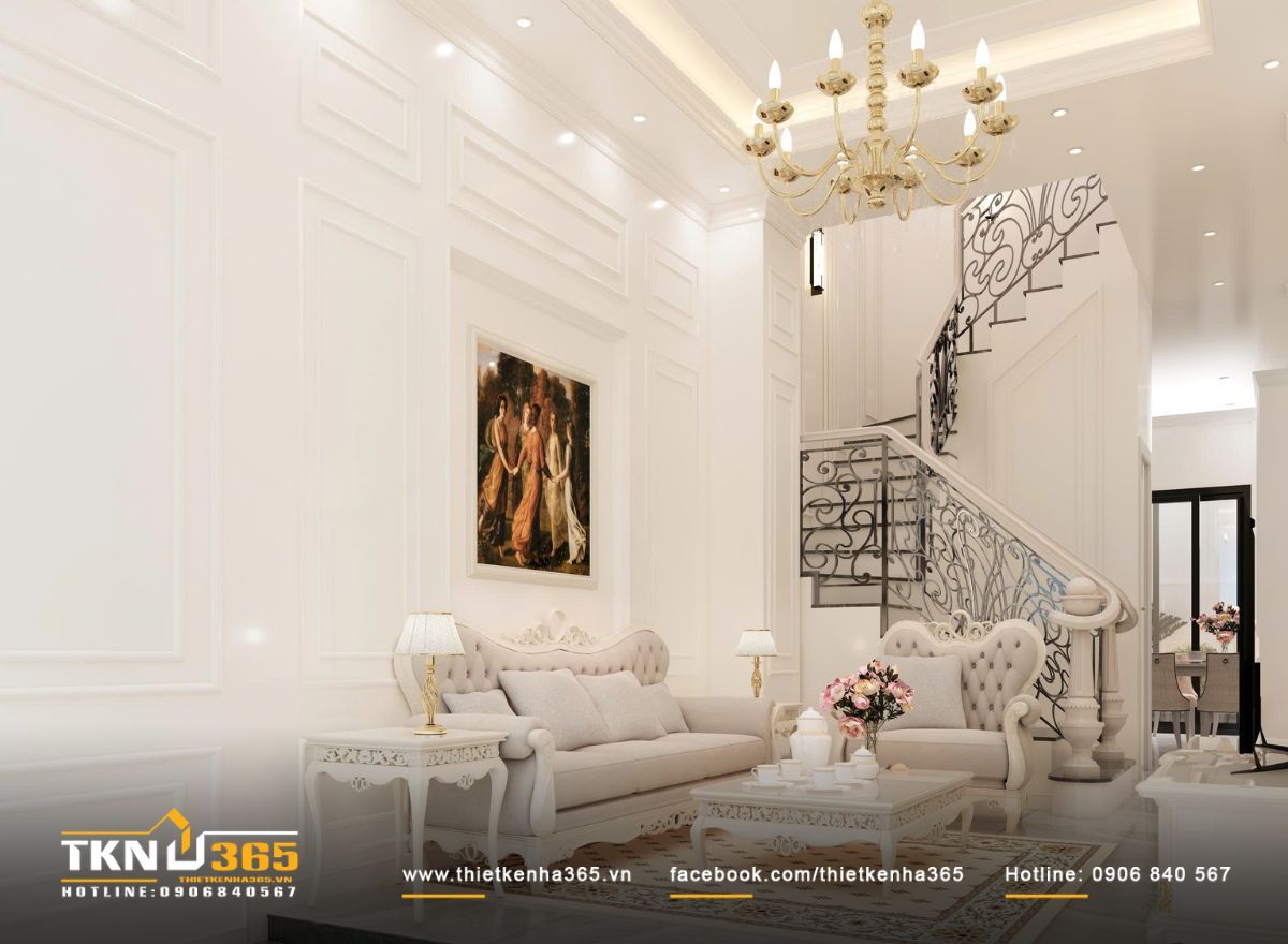 Mẫu nhà 1 trệt 2 lầu 3x12m bố trí cầu thang ở vị trí hợp lý để tối ưu diện tích hiệu quả