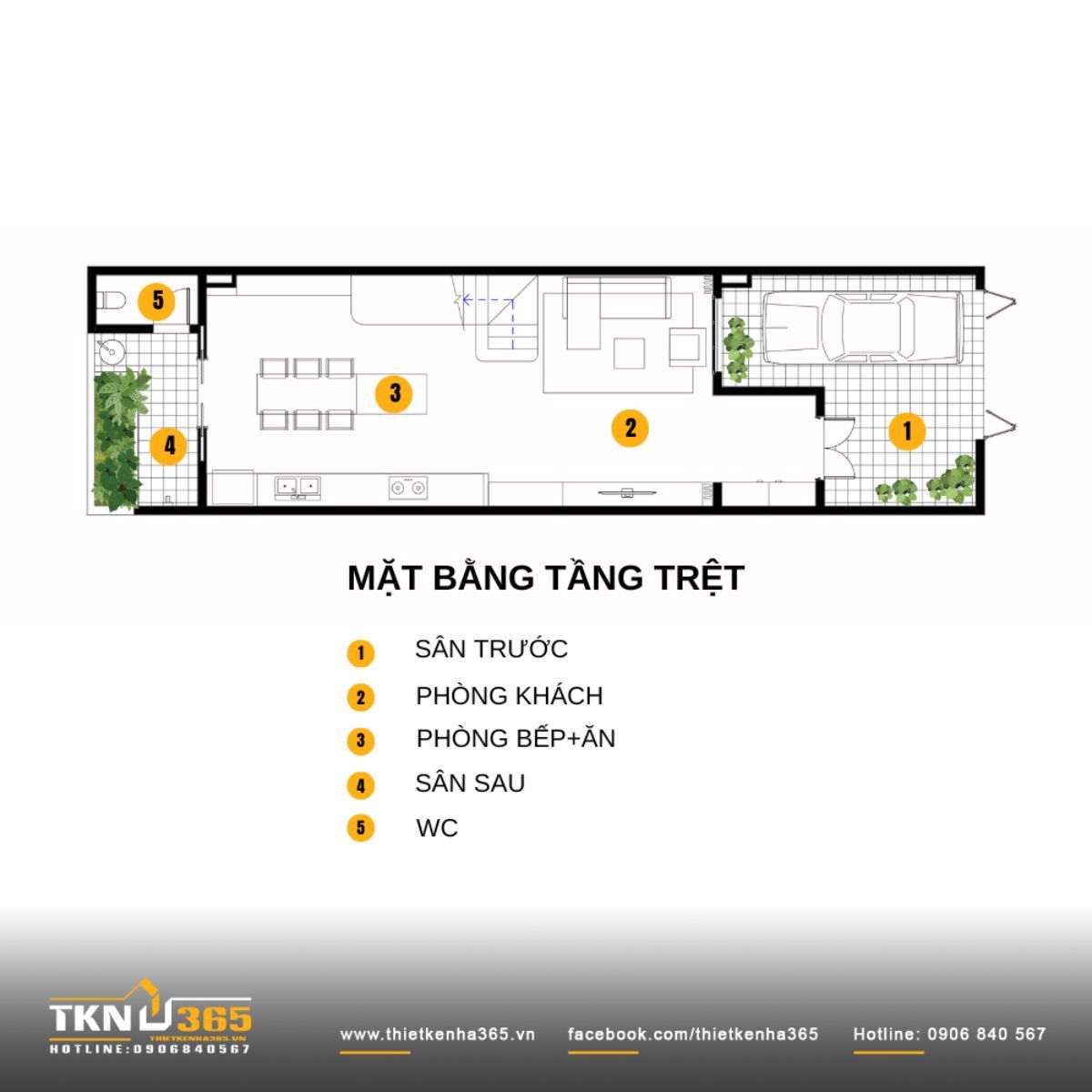 Thiết kế nhà 1 trệt 2 lầu 4x12 tập trung vào các giải pháp thông gió chéo, tăng lưu thông không khí