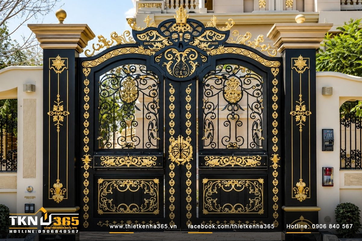 mẫu cổng nhà đẹp hiện đại