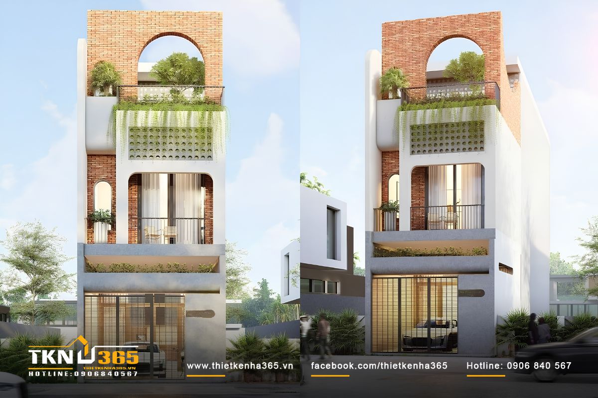 Mẫu nhà 7x15m 2 tầng đặt phòng thờ riêng ở tầng lầu yên tĩnh