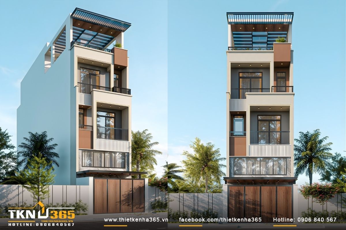 50+ Mẫu Nhà Mặt Tiền 5m Đẹp, Hiện Đại Và Được Ưa Chuộng Nhất 1 Mẫu nhà mặt tiền 5m đẹp được nhiều gia chủ quan tâm tìm kiếm trước khi xây nhà