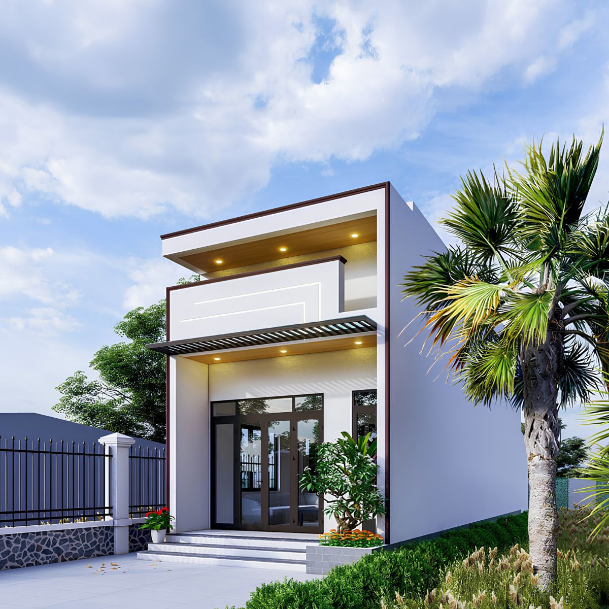 Chi phí xây nhà 5x10 có tầng lửng hoặc nhà 5x10 có sân thượng cao hơn nhà 1 trệt mái bằng hiện đại (Ảnh: Sưu tầm)