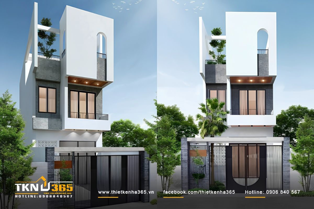 Mẫu nhà phố 5x15 đẹp với 3 phòng ngủ rộng thoáng