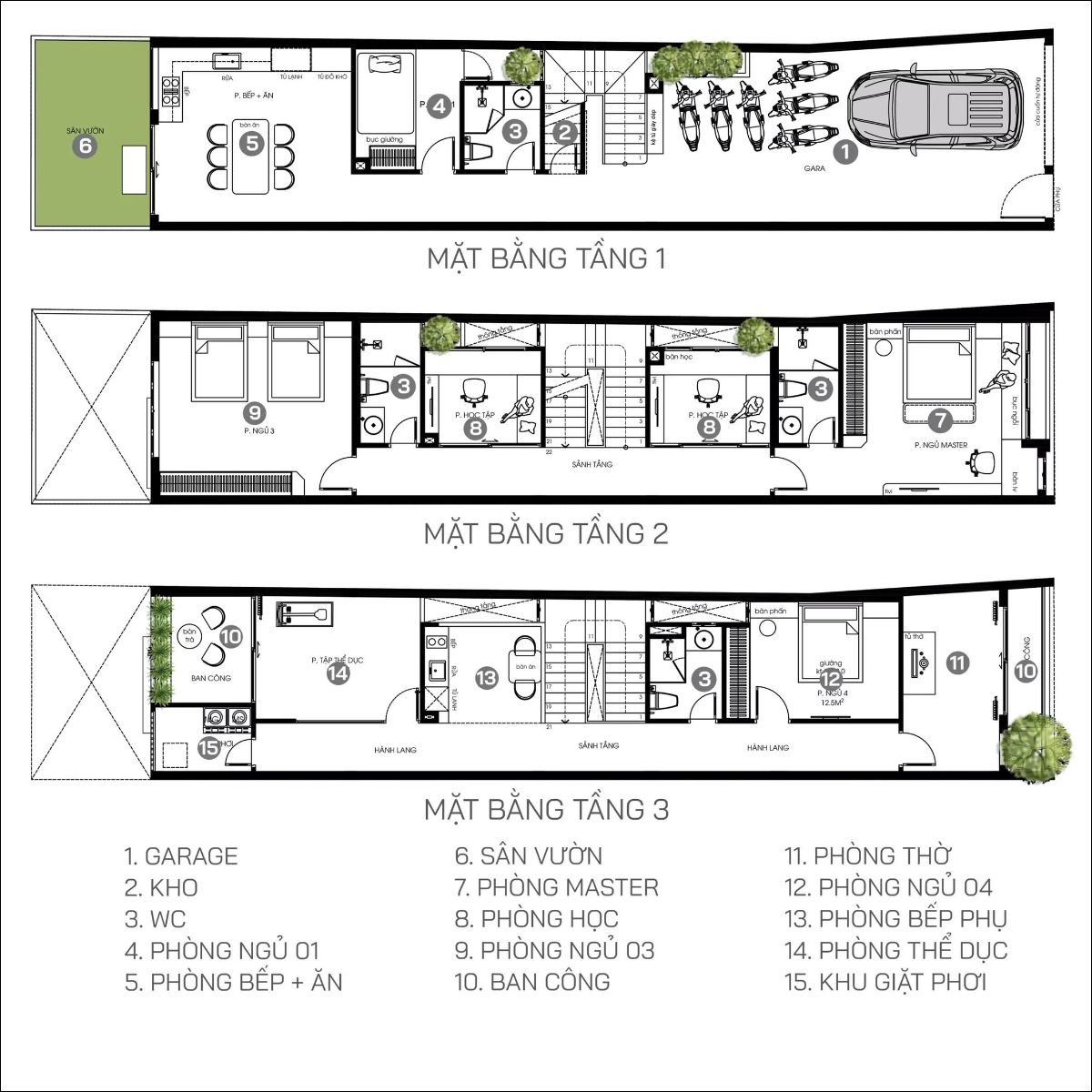 Nhà 5x25m đảm bảo không gian sống thoáng sáng, ngập tràn nắng gió tự nhiên cho trẻ nhỏ vui chơi và học tập (Ảnh: Sưu tầm)