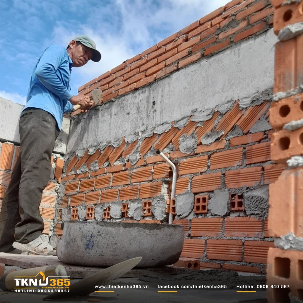 Đơn giá phần xây thô nhà 5x25m dao động từ 3,9 - 4,4 triệu đồng/m2
