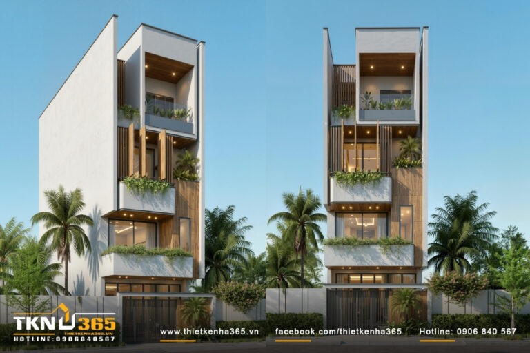 nhà phố 4 tầng 5x15m của gia đình anh Gấu