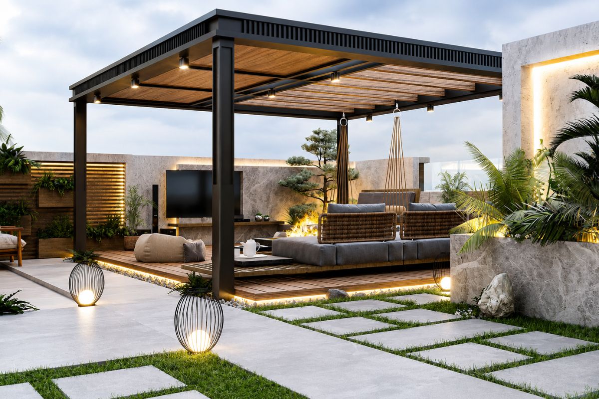 Mức độ đầu tư trang trí sân thượng nhà phố ảnh hưởng trực tiếp đến tổng ngân sách (Ảnh: Sưu tầm)