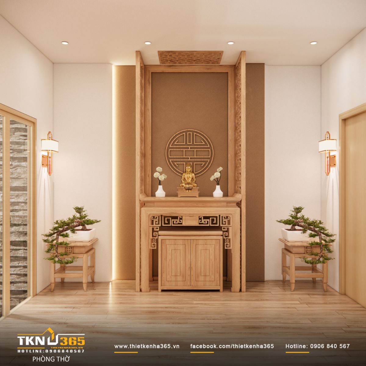 Trong đa số mẫu nhà 2 tầng, phương án đặt phòng thờ tầng lầu được lựa chọn nhiều hơn phòng thờ tầng trệt