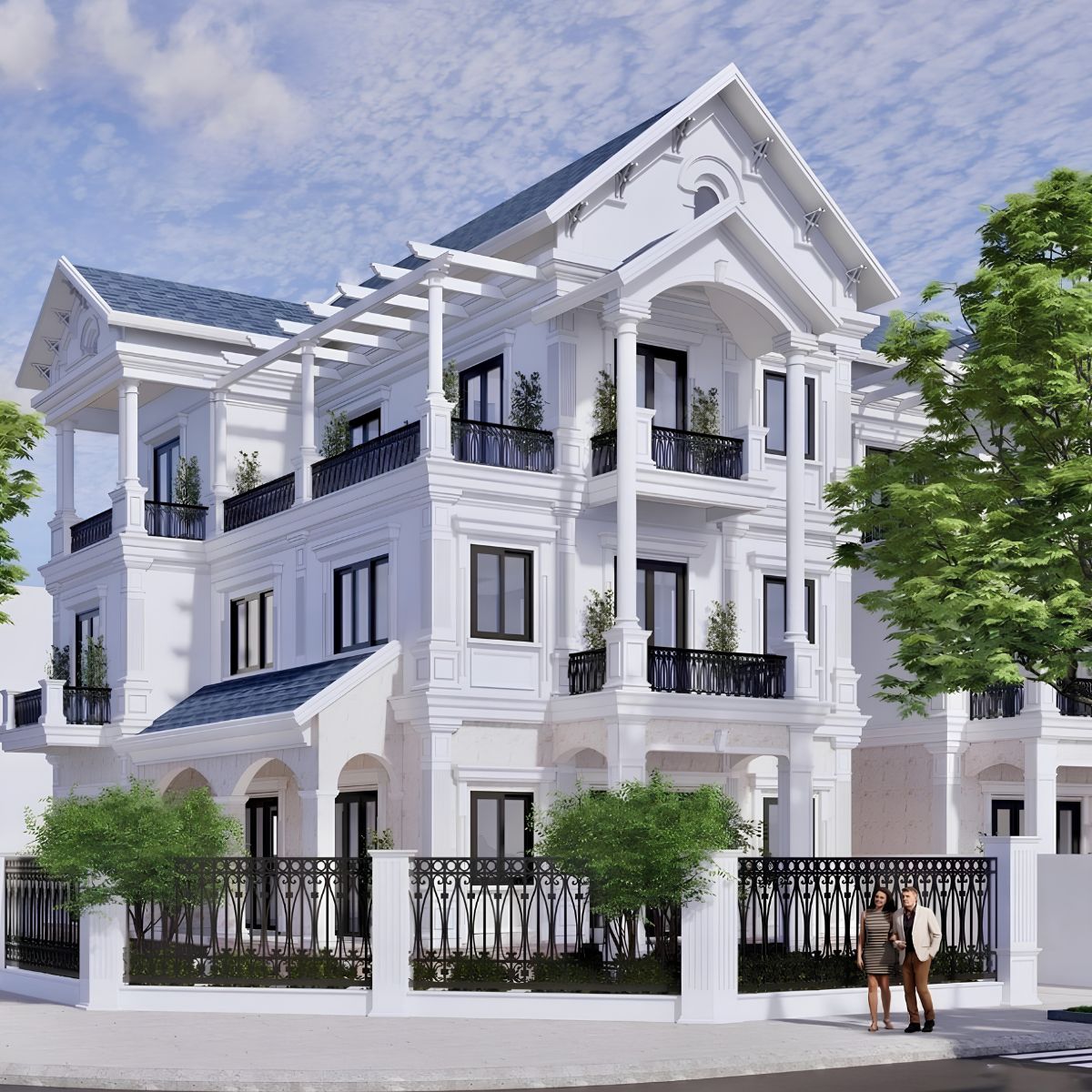 99+ Mẫu Thiết Kế Nhà Mái Thái Đẹp, Hiện Đại Và Đáng Xây Nhất 20 Mẫu thiết kế nhà mái Thái gồm 5 phòng ngủ trở lên đảm bảo không gian sinh hoạt chung và riêng rõ ràng cho gia đình đông người (Ảnh: Sưu tầm)