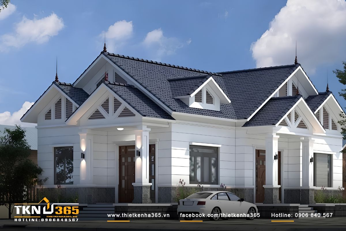99+ Mẫu Thiết Kế Nhà Mái Thái Đẹp, Hiện Đại Và Đáng Xây Nhất 21 Hệ mái Thái đổ bê tông mái dốc và dán ngói đảm bảo độ chắc chắn cao cùng khả năng chống nóng tương đối tốt