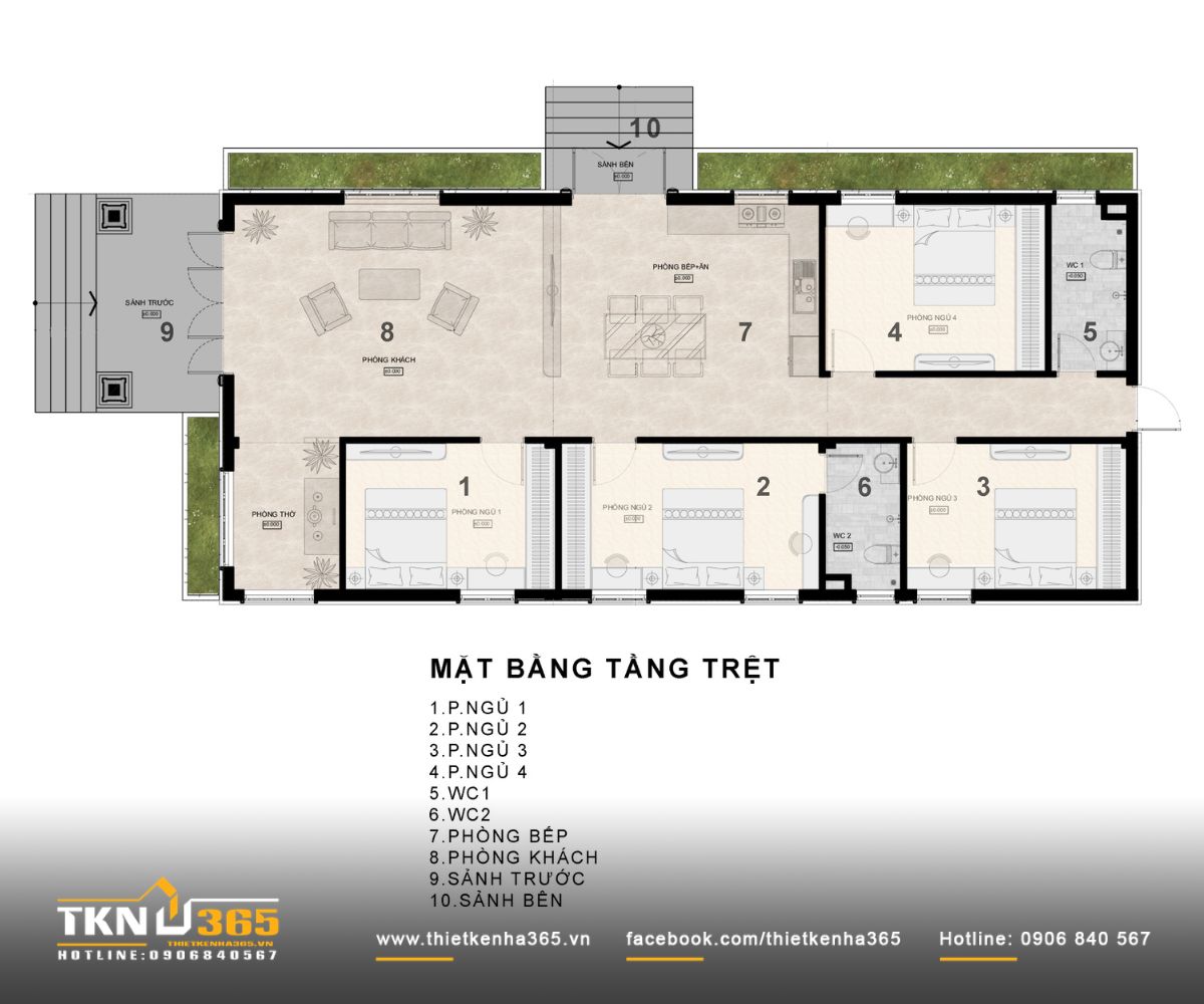 99+ Mẫu Thiết Kế Nhà Mái Thái Đẹp, Hiện Đại Và Đáng Xây Nhất 28 Bản vẽ nhà mái Thái BT House với các khu vực chức năng phân chia khoa học