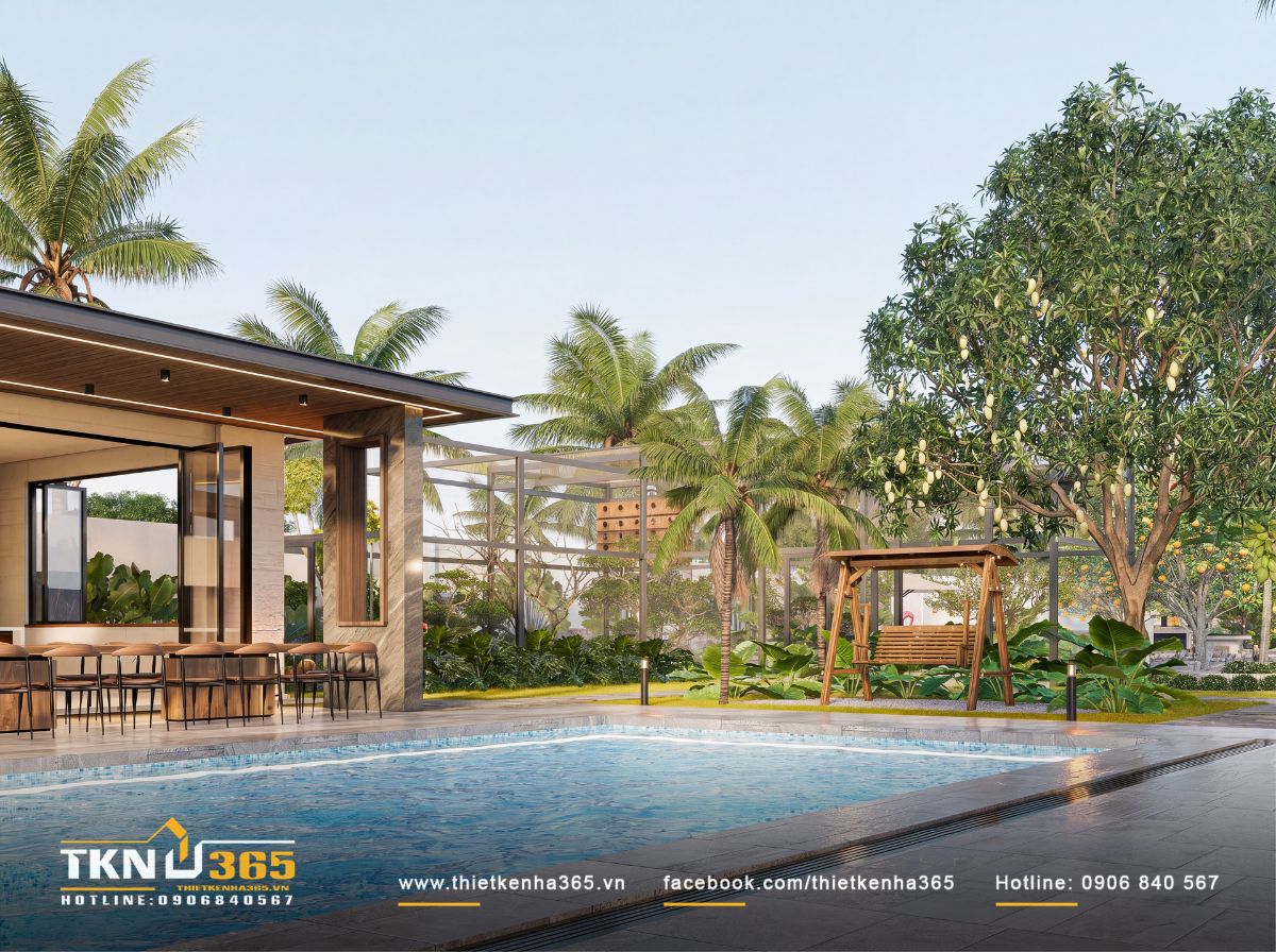 Tùy thuộc vào mẫu thiết kế nhà sân vườn đẹp, gia chủ sẽ lựa chọn tiểu cảnh sân vườn phù hợp
