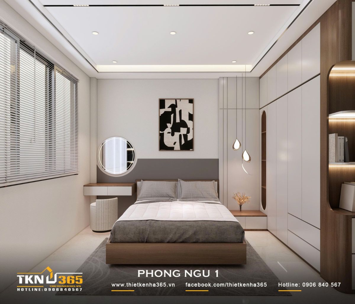 Nhà phố 2 tầng hiện đại của chị Hương tích hợp quán cà phê nhưng vẫn giữ sự riêng tư cho gia đình đông thành viên 20 Phòng ngủ nhà phố 2 tầng sử dụng bảng màu trắng - xám kết hợp gỗ, tạo cảm giác nhẹ nhàng và ấm áp cho không gian nghỉ ngơi